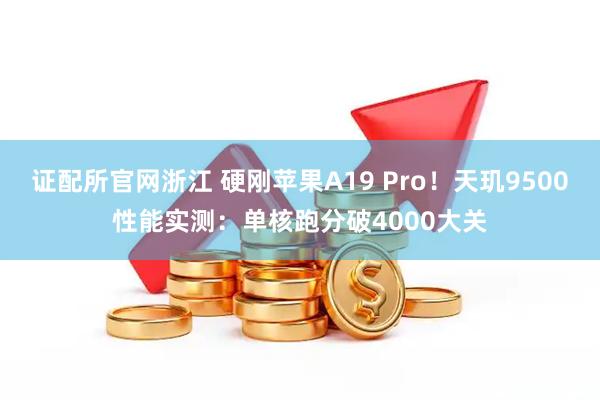 证配所官网浙江 硬刚苹果A19 Pro！天玑9500性能实测：单核跑分破4000大关